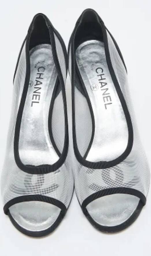 Chanel Vintage Pre-owned Mesh heels Gray Dames