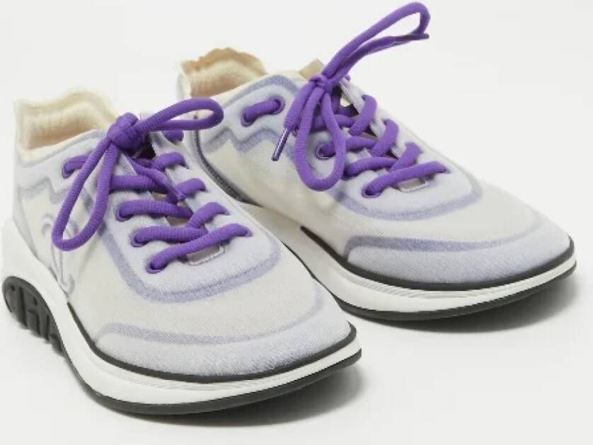 Chanel Vintage Pre-owned Mesh sneakers Purple Dames
