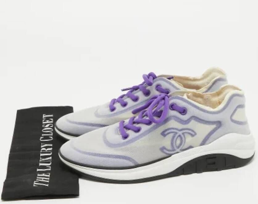 Chanel Vintage Pre-owned Mesh sneakers Purple Dames