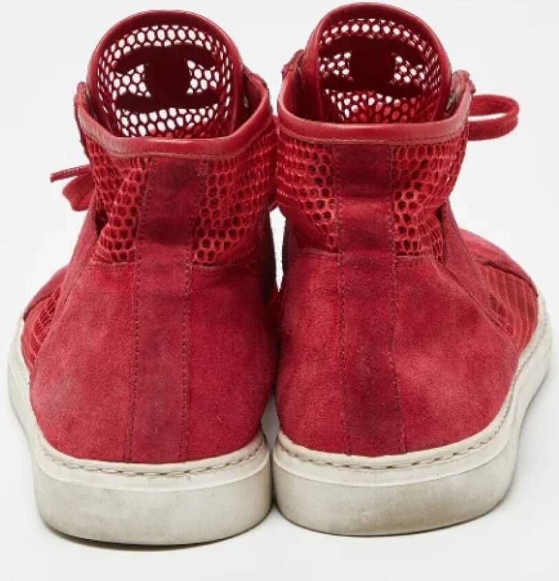 Chanel Vintage Pre-owned Mesh sneakers Red Dames