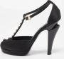 Chanel Vintage Pre-owned Satin heels Black Dames - Thumbnail 2