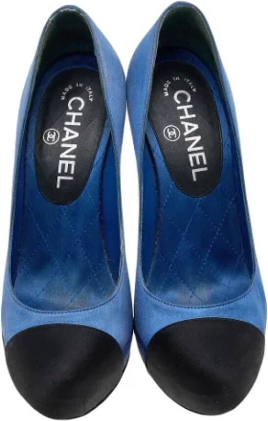 Chanel Vintage Pre-owned Satin heels Blue Dames