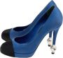 Chanel Vintage Pre-owned Satin heels Blue Dames - Thumbnail 3