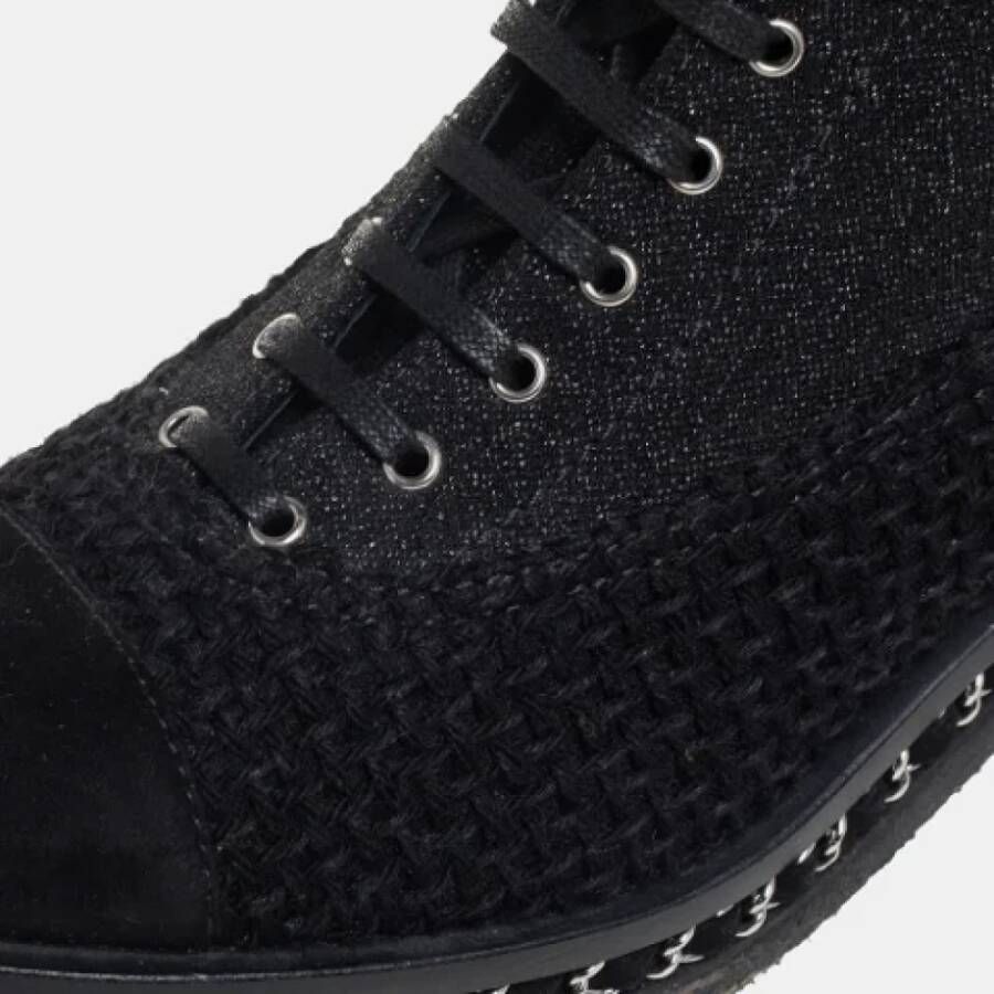 Chanel Vintage Pre-owned Suede boots Black Dames