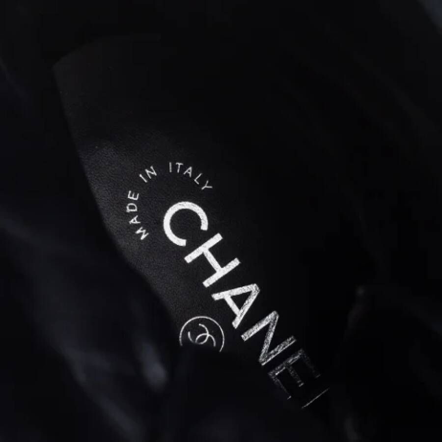 Chanel Vintage Pre-owned Suede boots Black Dames