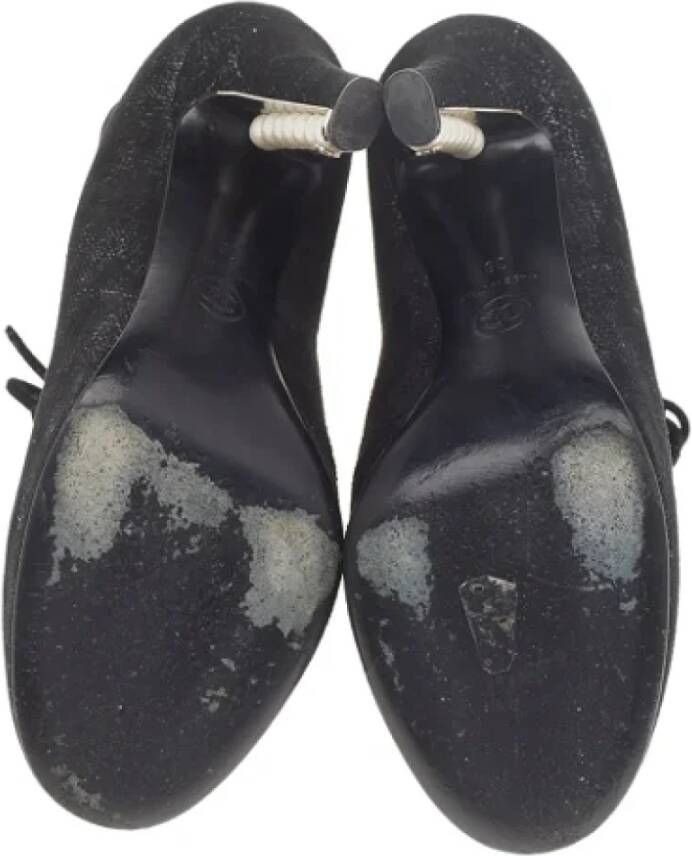 Chanel Vintage Pre-owned Suede boots Black Dames
