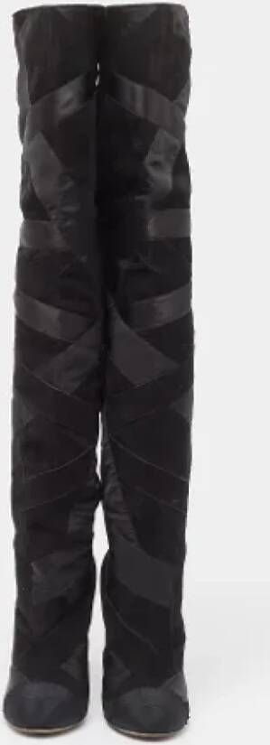 Chanel Vintage Pre-owned Suede boots Black Dames
