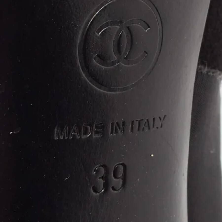 Chanel Vintage Pre-owned Suede boots Black Dames