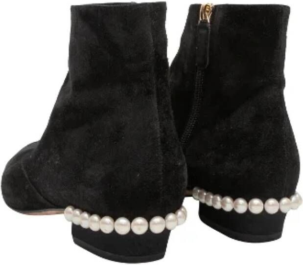 Chanel Vintage Pre-owned Suede boots Black Dames