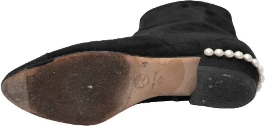 Chanel Vintage Pre-owned Suede boots Black Dames
