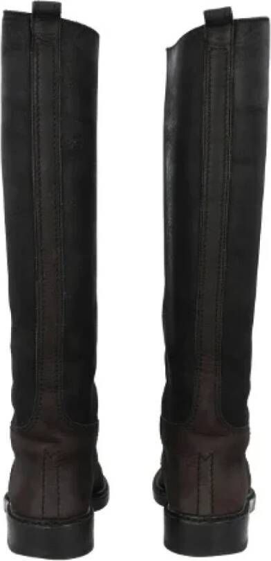 Chanel Vintage Pre-owned Suede boots Black Dames