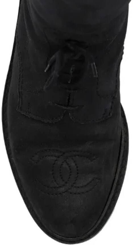 Chanel Vintage Pre-owned Suede boots Black Dames