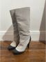 Chanel Vintage Pre-owned Suede boots Gray Dames - Thumbnail 4