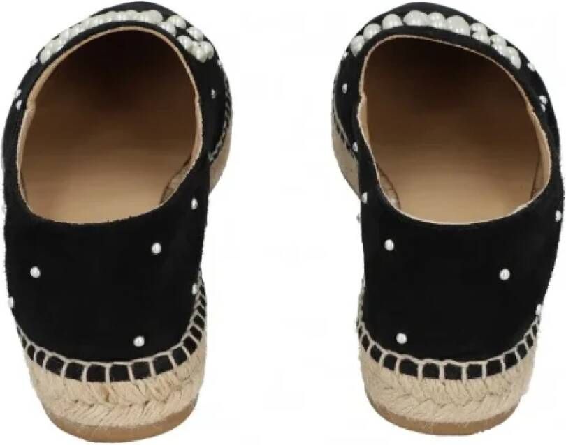 Chanel Vintage Pre-owned Suede espadrilles Black Dames