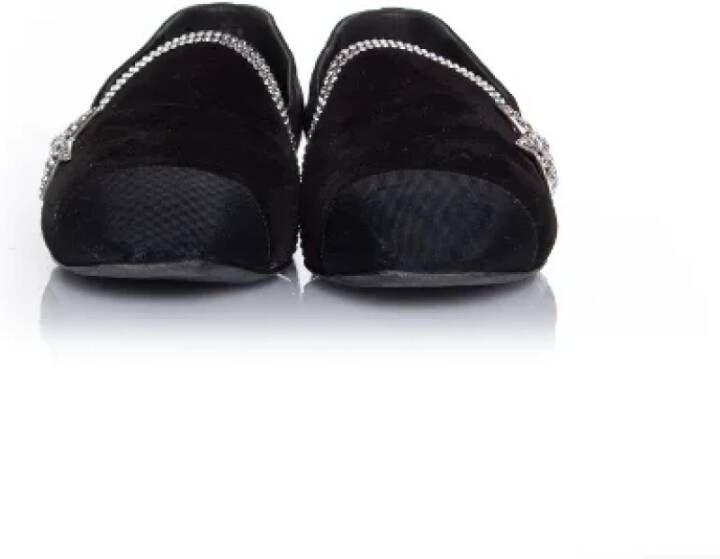 Chanel Vintage Pre-owned Suede flats Black Dames