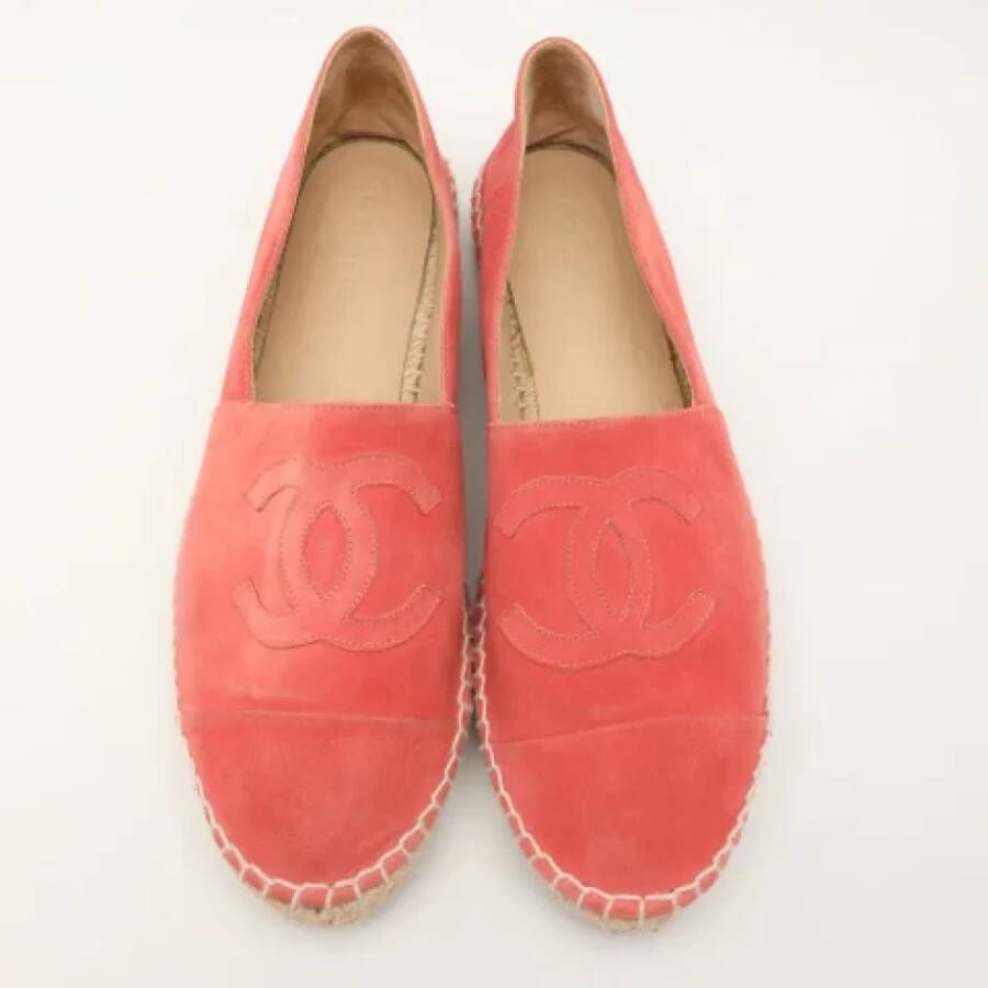 Chanel Vintage Pre-owned Suede flats Pink Dames