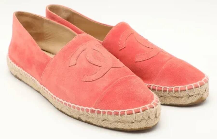 Chanel Vintage Pre-owned Suede flats Pink Dames