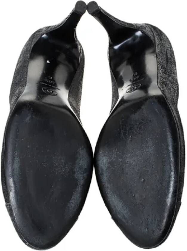 Chanel Vintage Pre-owned Suede heels Black Dames