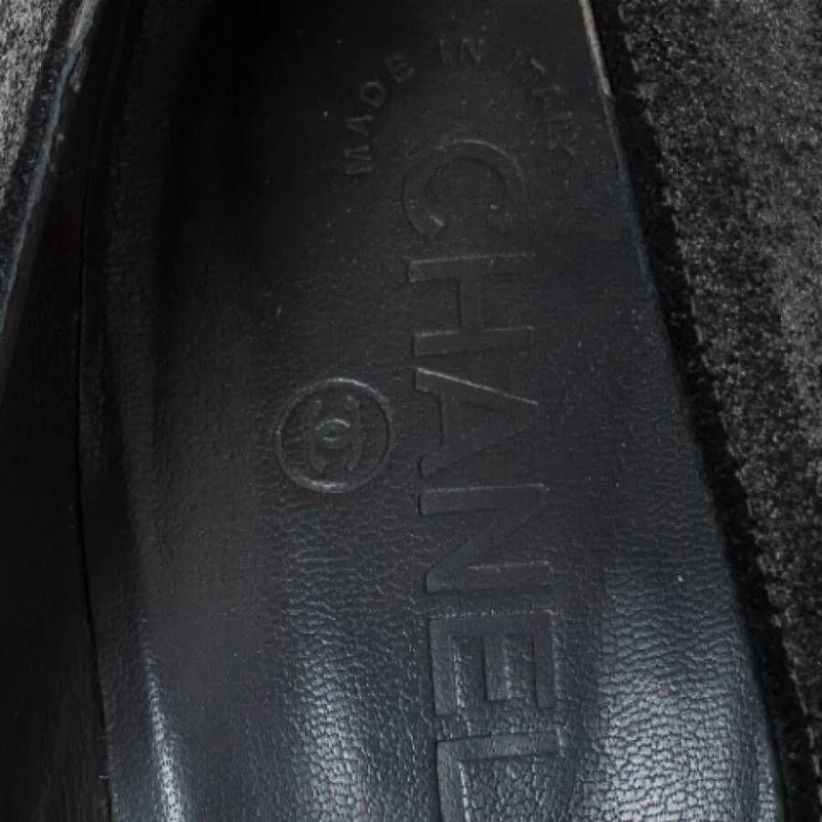 Chanel Vintage Pre-owned Suede heels Black Dames