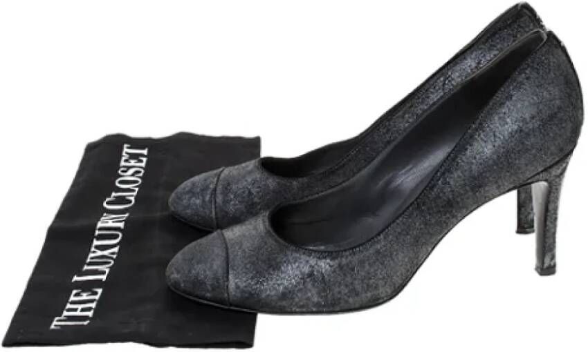 Chanel Vintage Pre-owned Suede heels Black Dames