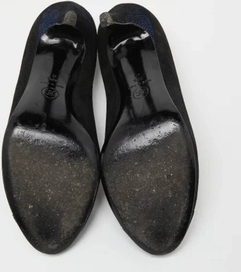 Chanel Vintage Pre-owned Suede heels Black Dames