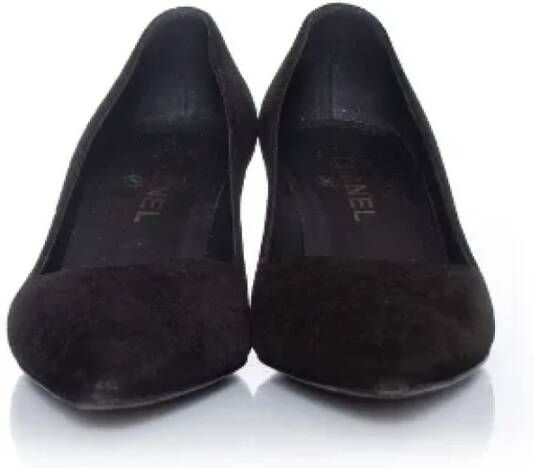 Chanel Vintage Pre-owned Suede heels Black Dames