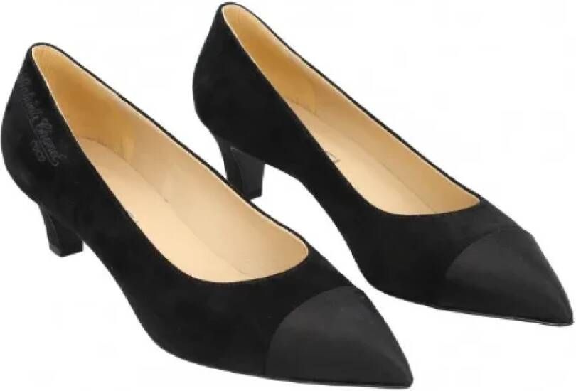 Chanel Vintage Pre-owned Suede heels Black Dames