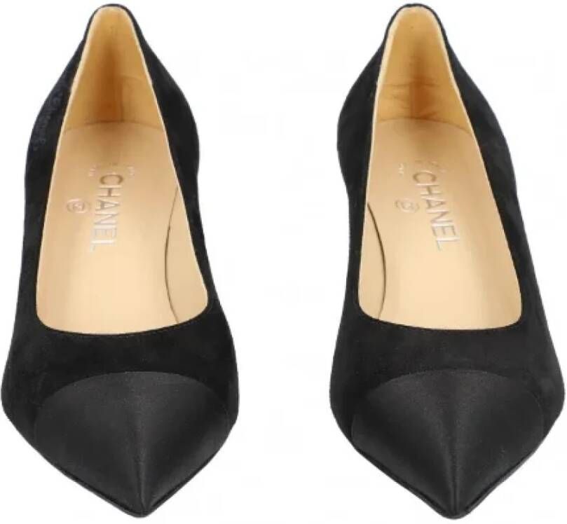 Chanel Vintage Pre-owned Suede heels Black Dames