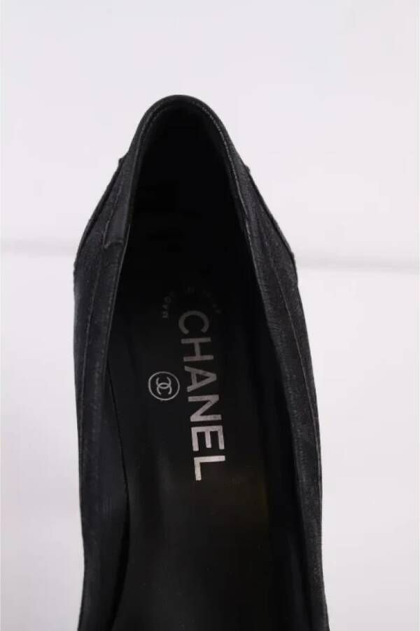 Chanel Vintage Pre-owned Suede heels Black Dames