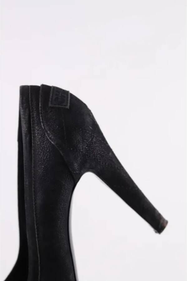 Chanel Vintage Pre-owned Suede heels Black Dames
