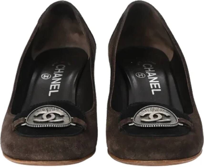 Chanel Vintage Pre-owned Suede heels Brown Dames