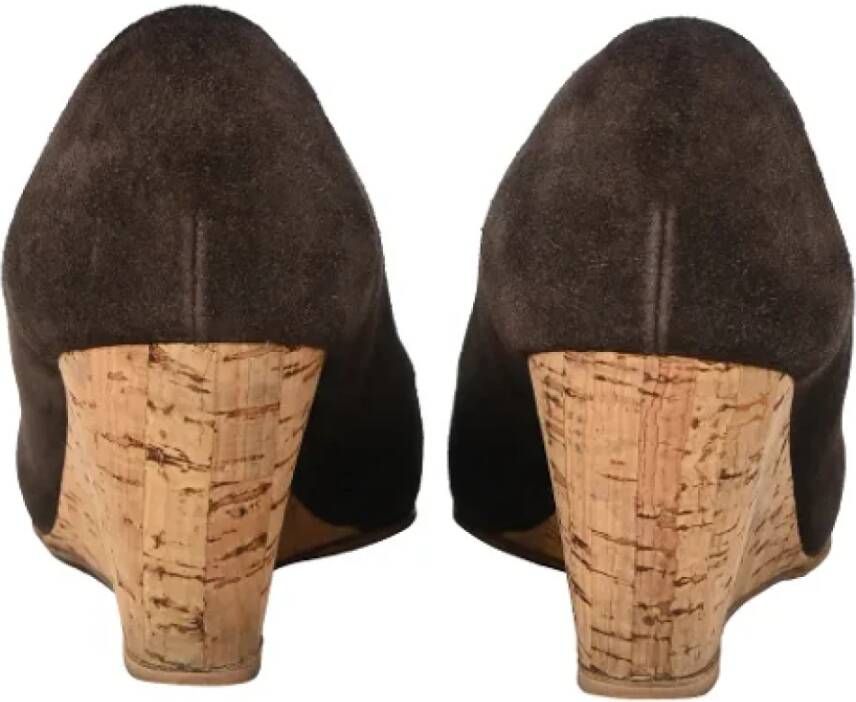 Chanel Vintage Pre-owned Suede heels Brown Dames