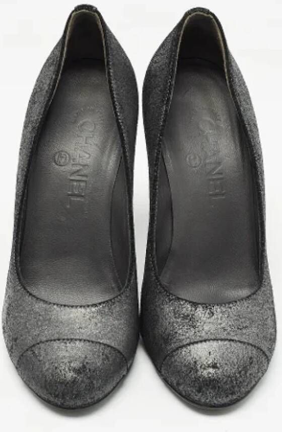 Chanel Vintage Pre-owned Suede heels Gray Dames