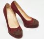 Chanel Vintage Pre-owned Suede heels Red Dames - Thumbnail 3