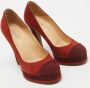 Chanel Vintage Pre-owned Suede heels Red Dames - Thumbnail 4