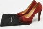 Chanel Vintage Pre-owned Suede heels Red Dames - Thumbnail 9