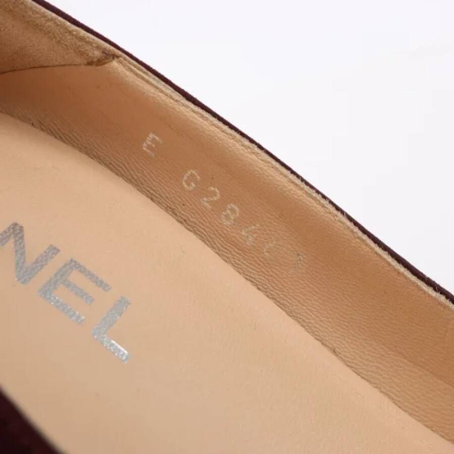 Chanel Vintage Pre-owned Suede heels Red Dames