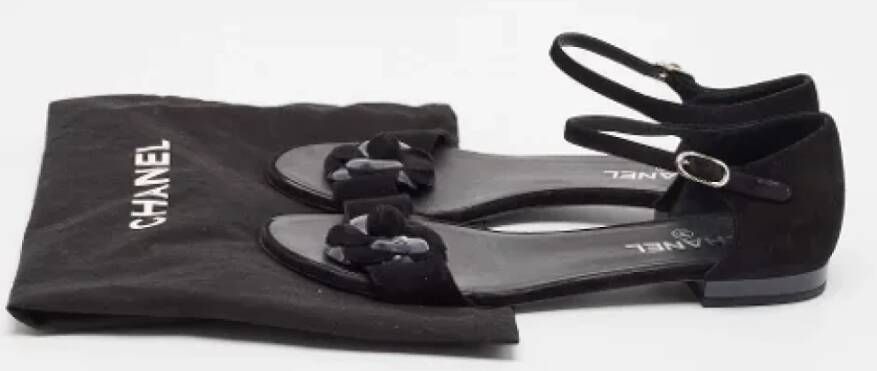 Chanel Vintage Pre-owned Suede sandals Black Dames