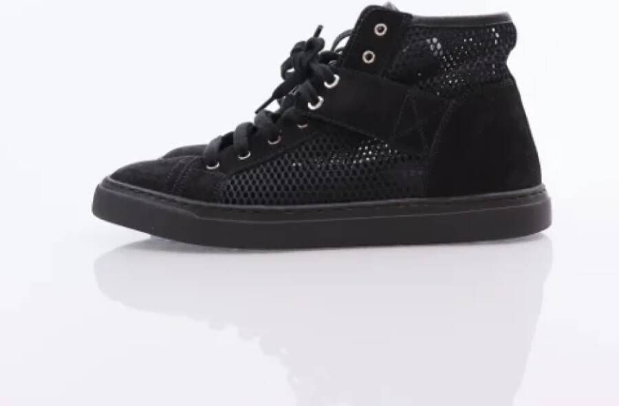 Chanel Vintage Pre-owned Suede sneakers Black Dames