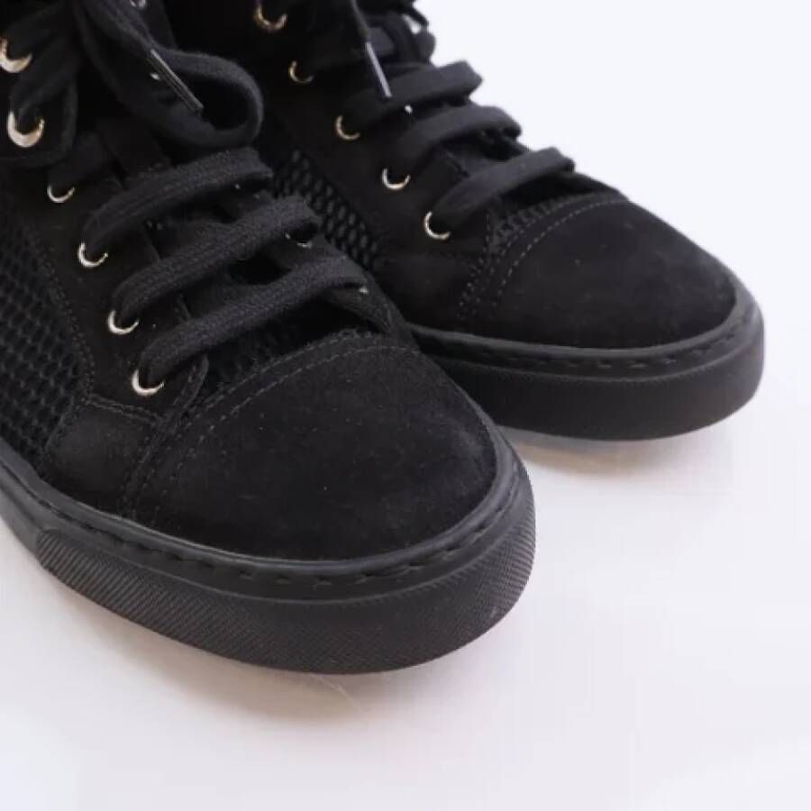 Chanel Vintage Pre-owned Suede sneakers Black Dames