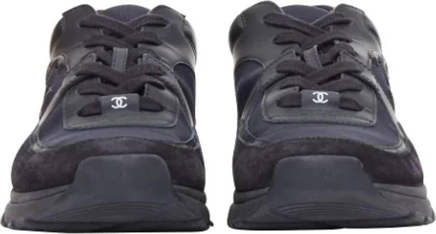 Chanel Vintage Pre-owned Suede sneakers Black Dames