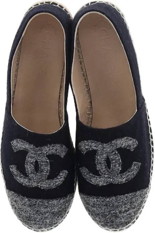 Chanel Vintage Pre-owned Wool espadrilles Blue Dames