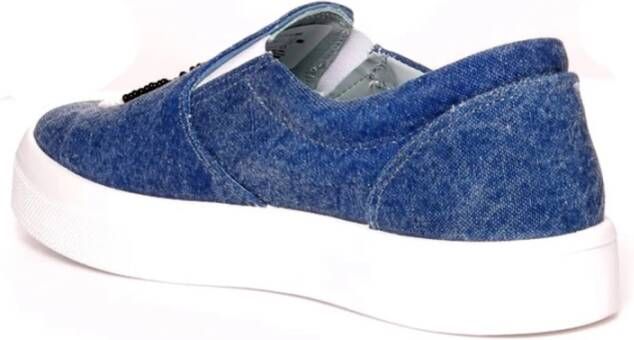 Chiara Ferragni Collection Blauwe Jeans Canvas Schoen Blue Dames