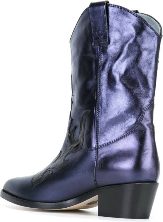 Chiara Ferragni Collection Cowboy Boots Blue Dames