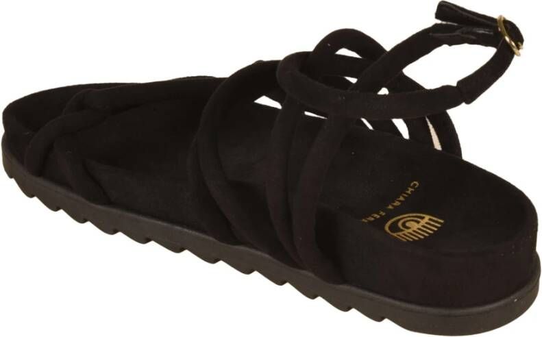 Chiara Ferragni Collection Flat Sandals Zwart Dames