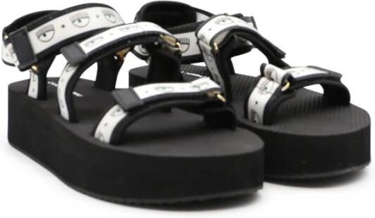 Chiara Ferragni Collection Platte sandalen Zwart Dames