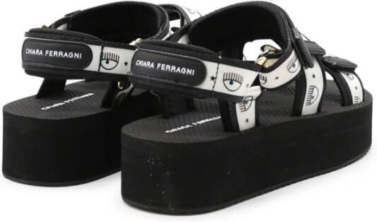 Chiara Ferragni Collection Platte sandalen Zwart Dames