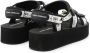 Chiara Ferragni Collection Stijlvolle zwarte platte sandalen met Logomania-bandjes Black Dames - Thumbnail 10