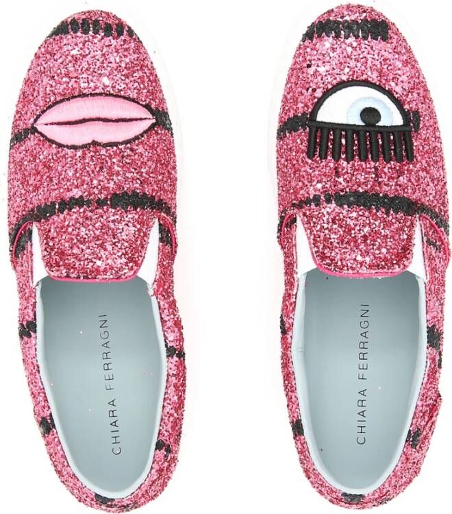 Chiara Ferragni Collection Roze Slip-On Sneakers Pink Dames