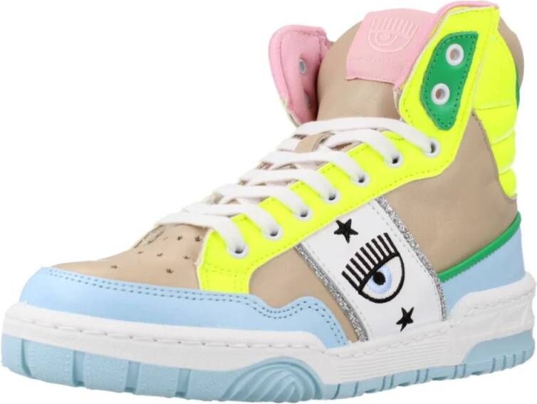 Chiara Ferragni Collection Stijlvolle Vetersneakers Beige Dames